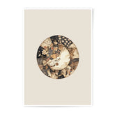 Floral Moon Photographic Prints, Celestial Art, Botanical Wall Decor, Unique Gift, Dreamy Home Decor, Circle Art Prints - Tawshia
